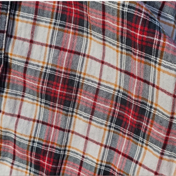 Johnny Was Plaid Embroidered Shirt | Size: L | Color: Burgandy - Picture 10 of 13